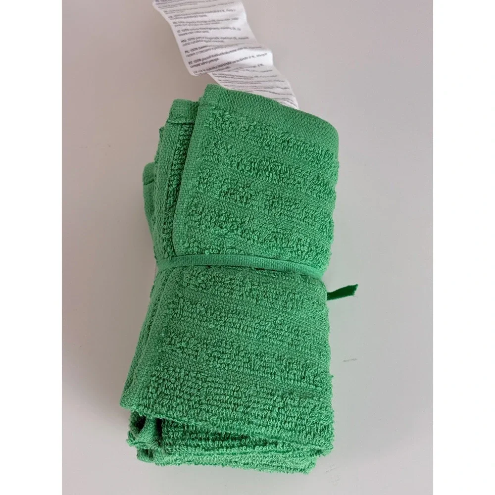 Lot of 8 IKEA Vagsjon Washcloths Towels Green 12